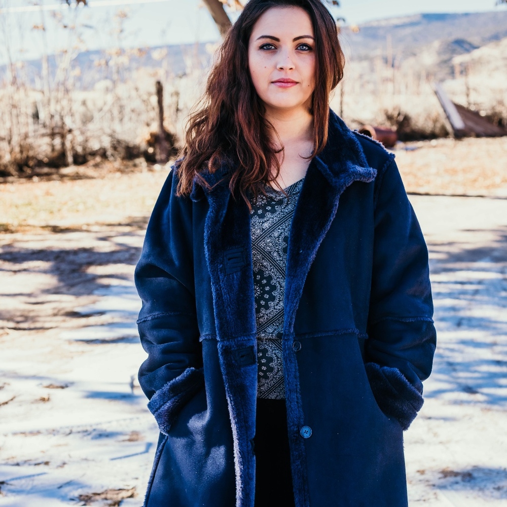 Gorgeous Royal Blue Jacket - Lined w/ Faux Fur